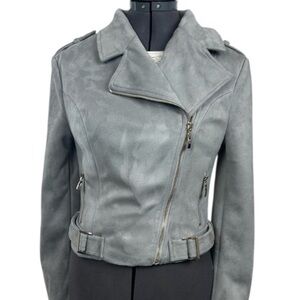 Faux Suède Moto Jacket